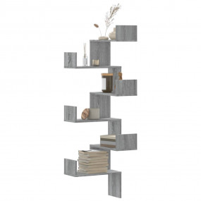 Wall Corner Shelf Grey Sonoma Engineered Wood Medium