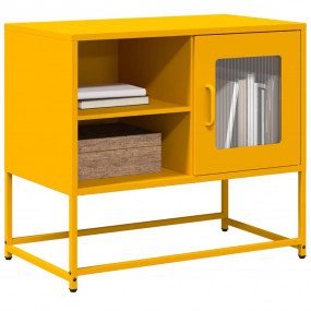 TV Cabinet Mustard Yellow Cold-rolled Steel 26.8x15.4x2...
