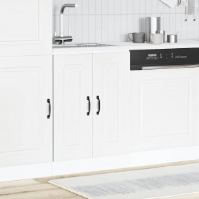 Sink Base Cabinet White Engineered Wood Medium Adjustab...