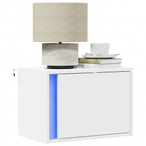 Wall-mounted Bedside Cabinet White Engineered wood Comp...