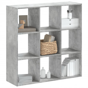 Bookcase Concrete Grey Engineered Wood 40.2x12.6x40.2 i...
