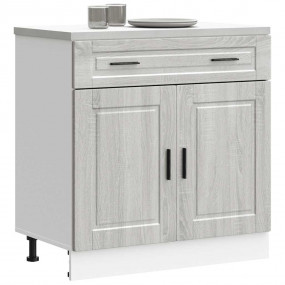 Kitchen Base Cabinet Grey Sonoma Engineered wood Standa...
