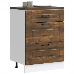 Kitchen Base Cabinet Smoked Oak Engineered wood Medium