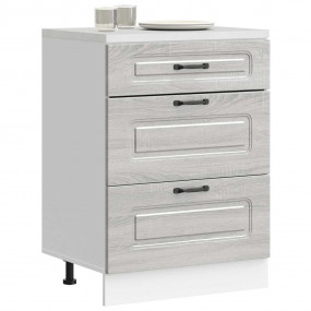 Kitchen Base Cabinet Grey sonoma Engineered wood Medium