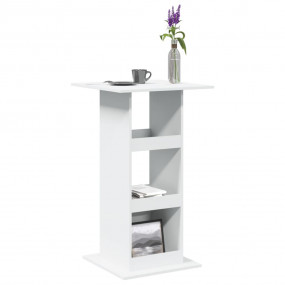 Bar Table White Engineered Wood Tall Bar Table Square M...