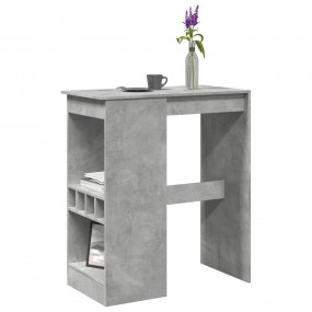 Bar Table Concrete Grey Engineered Wood Tall Bar Table