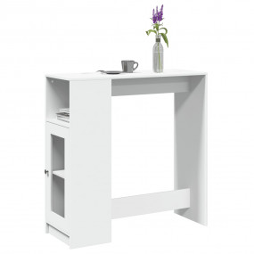 Bar Table White Engineered wood Rectangular Modern Dura...