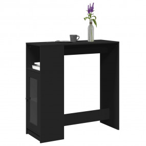 Bar Table Black Engineered wood Tall Bar Table Rectangu...