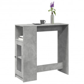 Bar Table Concrete Grey Engineered Wood Tall Bar Table