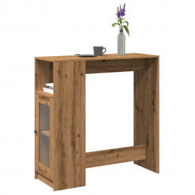 Bar Table Artisan Oak Engineered Wood Bar Table Rectang...