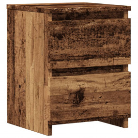 Bedside Cabinet Old Wood Engineered Wood Compact Bedsid...