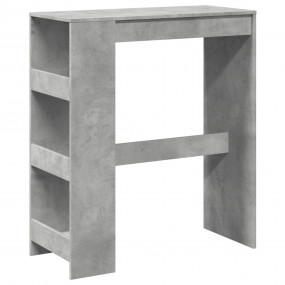 Bar Table Concrete Grey Engineered Wood 35.4 in x 15.7 ...