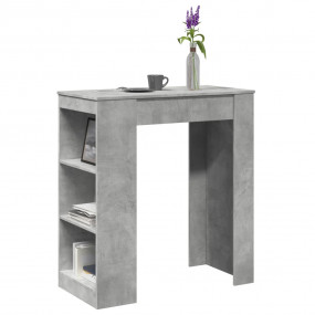 Bar Table Concrete Grey Engineered Wood Large Bar Table