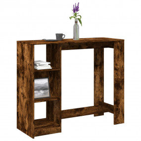 Bar Table Smoked Oak Engineered Wood 48.8x18.1x40.7 in ...