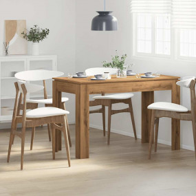 Dining Table Artisan Oak Engineered Wood Medium Durable
