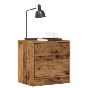 Bedside Cabinet Set of 2 Old wood Engineered wood Bedsi...