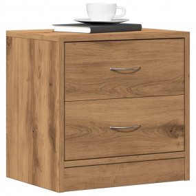 Bedside Cabinet Artisan Oak Engineered Wood Medium