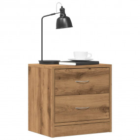 Bedside Cabinet Set of 2 Artisan Oak Engineered Wood Sm...