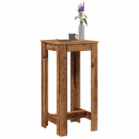 Bar Table Old wood Engineered wood Tall Decorative Inla...