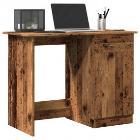 Desk Old Wood Engineered Wood Medium Desk Rectangular M...