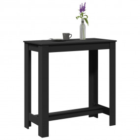Bar Table Black Engineered wood Tall Durable Bar Table