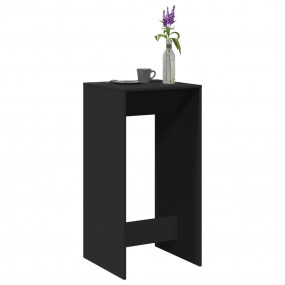 Bar Table Black Engineered wood Tall Stylish Design Bar...