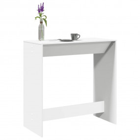 Bar Table White Engineered Wood Attractive Design Bar T...