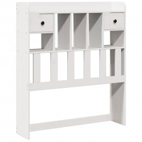 Headboard White Solid Pine Wood Twin Headboard Rectangu...