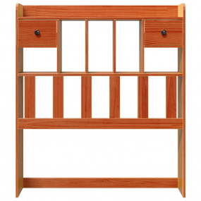 Headboard Wax Brown Solid Pine Wood 30 in single bed He...