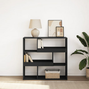 Book Cabinet Black Engineered wood Medium Book Cabinet