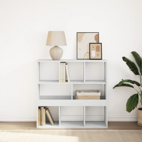 Book Cabinet White Engineered Wood Medium Book Cabinet