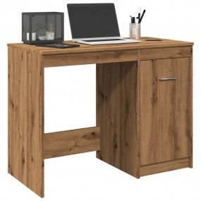 Desk Artisan Oak Engineered Wood Standard Desk Rectangu...