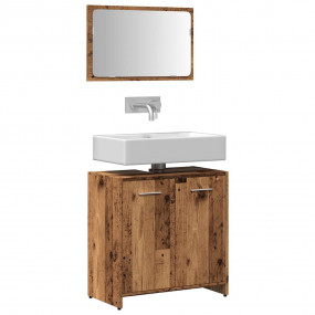 Bathroom Cabinet With Mirror Old wood Engineered wood S...
