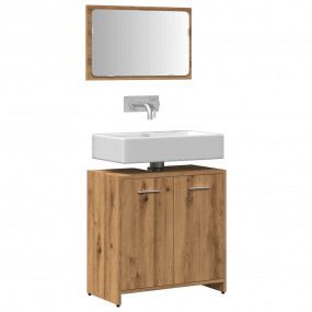Bathroom Cabinet With Mirror Artisan Oak Engineered Woo...