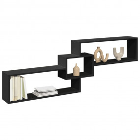 Wall Cabinet Black Engineered wood 62.2x7.1x20.9 in Wal...
