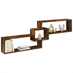 Wall Cabinet Smoked Oak Engineered Wood Large Wall Cabi...
