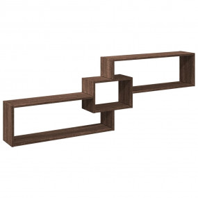 Wall Cabinet Brown Oak Engineered Wood Large Wall Cabin...