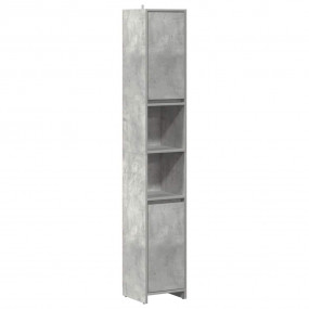 Bathroom Cabinet Concrete Grey Engineered Wood Tall