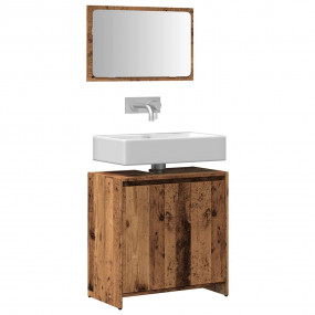 Bathroom Furniture Set Old wood Engineered wood, glass ...