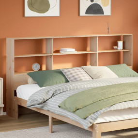Headboard Natural Pine Solid Pinewood Full Headboard