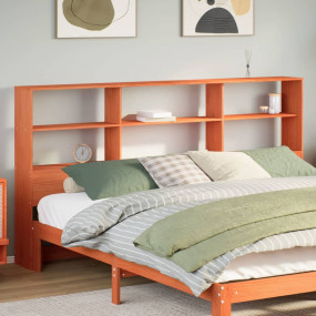 Headboard Wax brown Solid pinewood Double bed Headboard