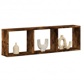 Wall Cabinet Smoked Oak Engineered Wood 39.4 x 6.3 x 11...