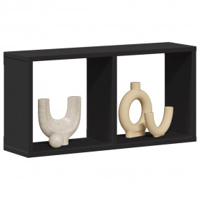 Wall Cabinet Black Engineered Wood Compact Wall Cabinet