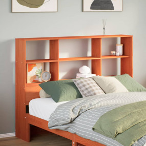Headboard Wax brown Solid pine wood Double Headboard