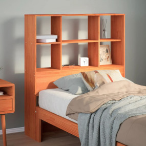 Headboard Wax brown Solid pine wood Twin Headboard Rect...