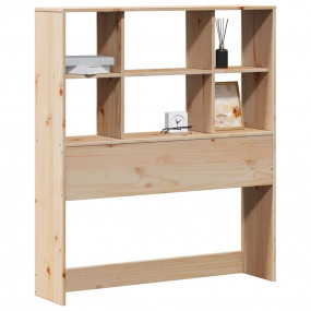 Headboard Natural Pine Solid Pine Wood 29.5 in Wide Hea...