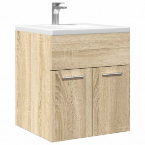 Bathroom Sink Cabinet Sonoma Oak Engineered wood Compac...