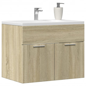 Sink Cabinet Sonoma Oak Engineered Wood Medium Bathroom...