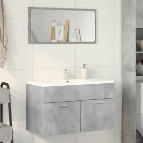Sink Cabinet Concrete grey Engineered wood 31.5 x 15.2 ...