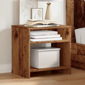 Bedside Cabinet Set of 2 Old wood Engineered wood Small